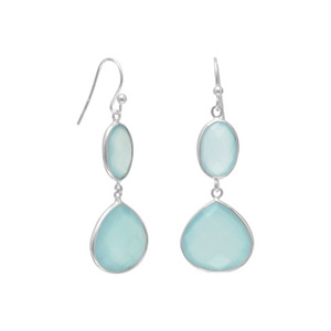 Sea Green Chalcedony Drop Earrings Sea Green Chalcedony Drop Earrings
