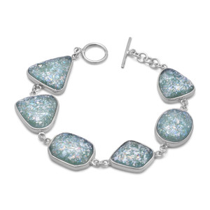 7 Roman Glass Toggle Bracelet 7 Roman Glass Toggle Bracelet