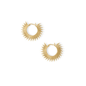 Shine On! 14 Karat Gold Plated Sunburst Earrings Shine On! 14 Karat Gold Plated Sunburst Earrings