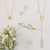 16 + 2 14 Karat Gold Plated Pear Chalcedony Necklace 16 + 2 14 Karat Gold Plated Pear Chalcedony Necklace