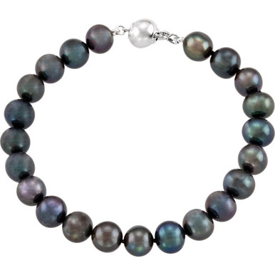 Freshwater Black Pearl Bracelet