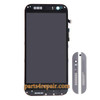 Complete Screen Assembly with Front Housing for HTC One M8 Dual SIM -Gray