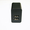 5V 2.4A 12W Dual-Port USB Travel Charger EU Plug Type E/F Adapter  -Black