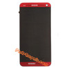 Complete Screen Assembly with Bezel for HTC One -Red
