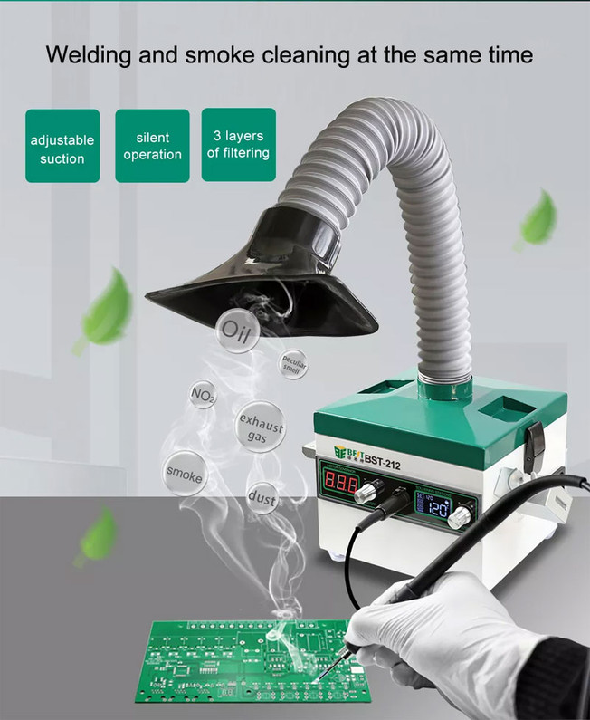 New Arrival - BEST BST-212 Soldering Station with Smoke Cleaner 2 in 1 Machine