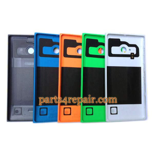 Back Cover with Wireless Charging Coil for Nokia Lumia 730 -Orange
