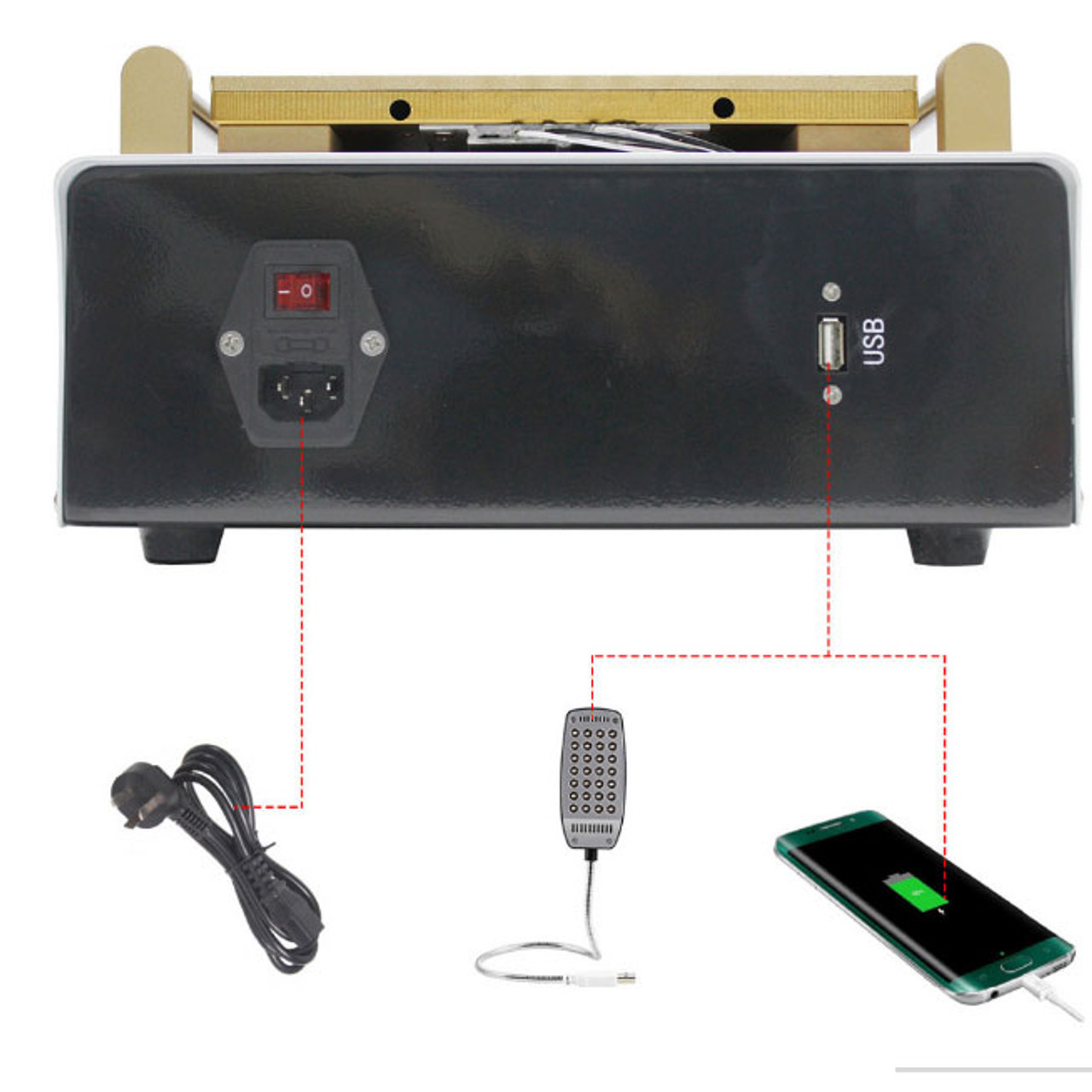 15 LCD Separator Machine Built-in Vacuum Pump with USB Charging for iPad &  Tablet & Mobile Phone Screen Repair 