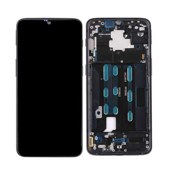 Oneplus 6T LCD Screen and Digitizer Assembly with Frame Midnight Black Oneplus 6T LCD Screen and Digitizer Assembly with Frame Midnight Black