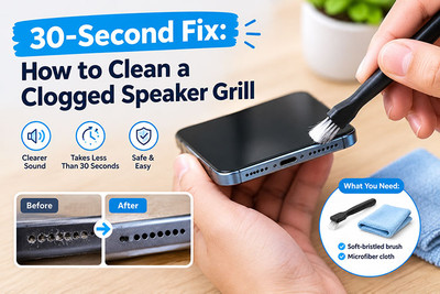 30-Second Fix: How to Clean a Clogged Speaker Grill