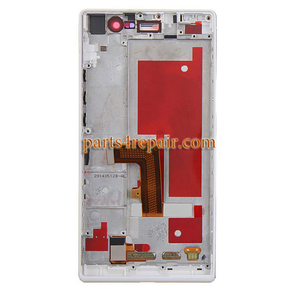 Complete Screen Assembly with Bezel for Huawei Ascend P7 -White