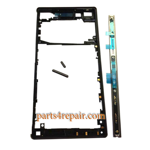 Middle Housing Cover with Small Parts for Sony Xperia Z5 -Black