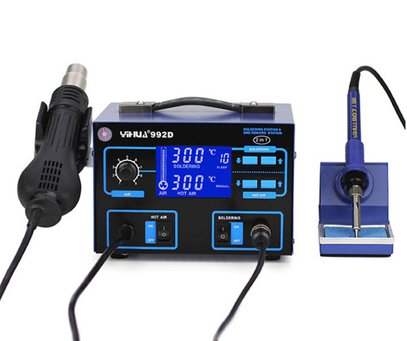 YIHUA 992D 2 in 1 ESD Hot Air Rework Soldering Station