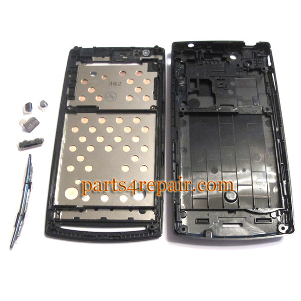 Full Housing cover for Sony Ericsson Xperia Arc S LT18I / LT15I  -Black