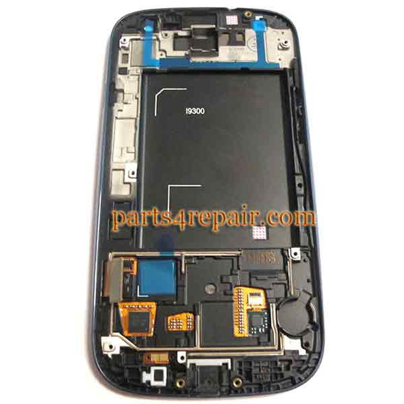 Complete Screen Assembly with Bezel for Samsung I9300 Galaxy S III-Blue