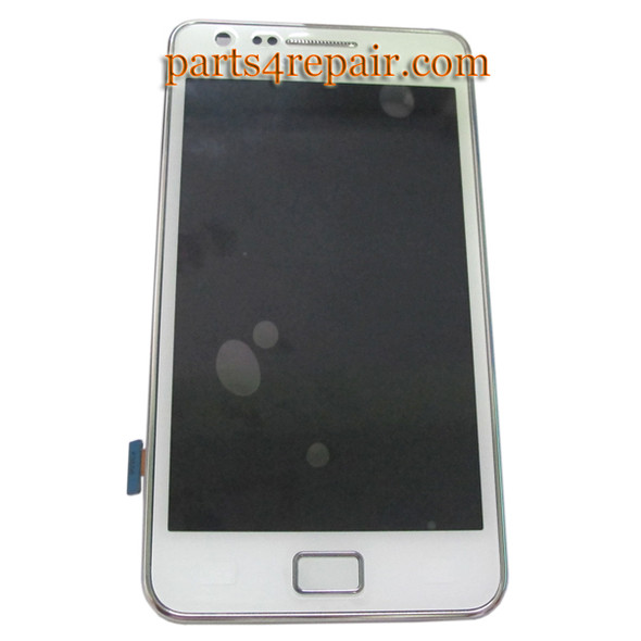 Complete Screen Assembly with Bezel for Samsung I9100 Galaxy S II -White