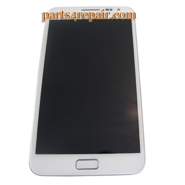 Complete screen Assembly with Bezel for Samsung Galaxy Note N7000 -White