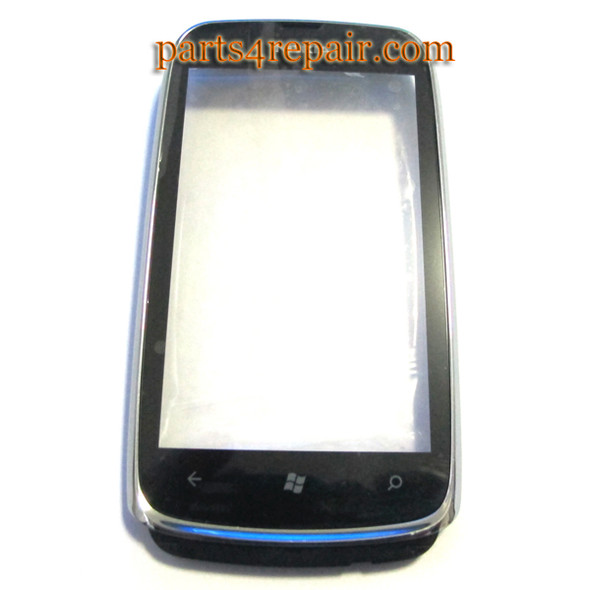 Nokia Lumia 610 Touch Screen with Front Bezel -White from www.parts4repair.com