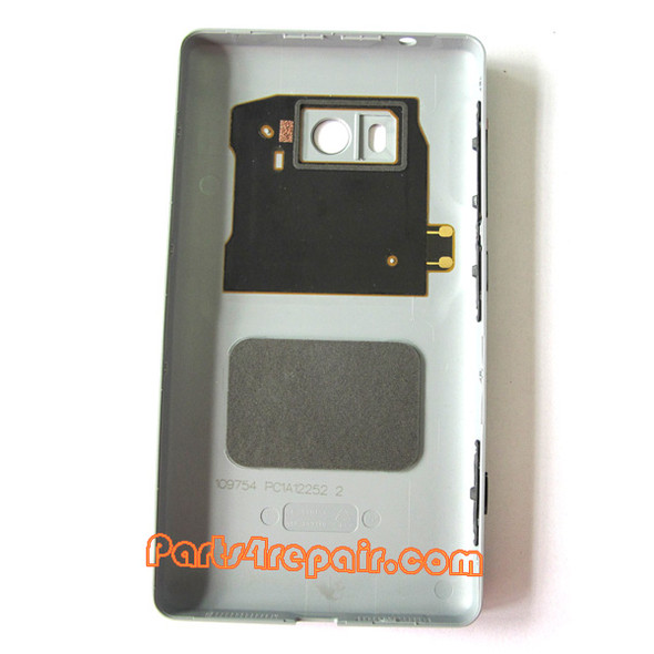Back Cover without Wireless Charging Coil for Nokia Lumia 810 (T-Mobile) -Gray