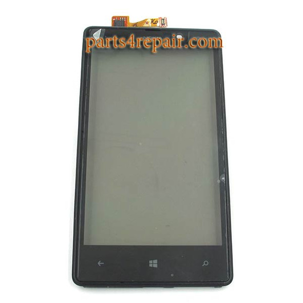 Touch Screen with Bezel for Nokia Lumia 820 (at&t) from www.parts4repair.com