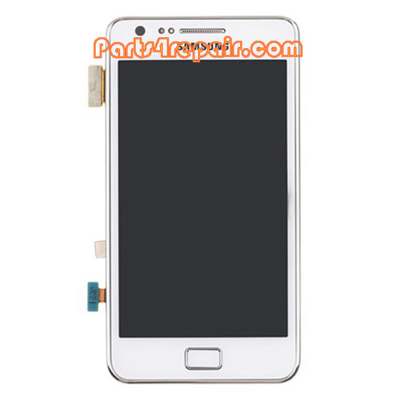 Complete Screen Assembly with Bezel for Samsung I9105 Galaxy S II Plus -White Complete Screen Assembly with Bezel for Samsung I9105 Galaxy S II Plus -White