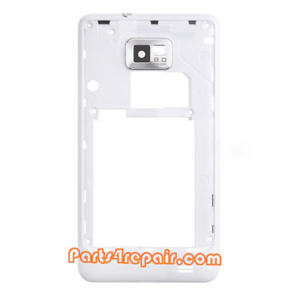 Middle Cover for Samsung I9100 Galaxy S II -White from www.parts4repair.com