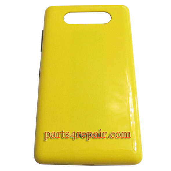 Back Cover for Nokia Lumia 820 -Yellow from www.parts4repair.com