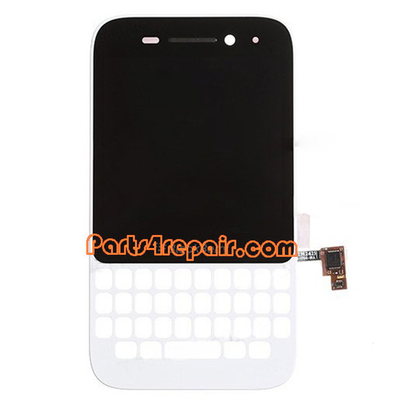 Complete Screen Assembly with Frame for BlackBerry Q5 -White