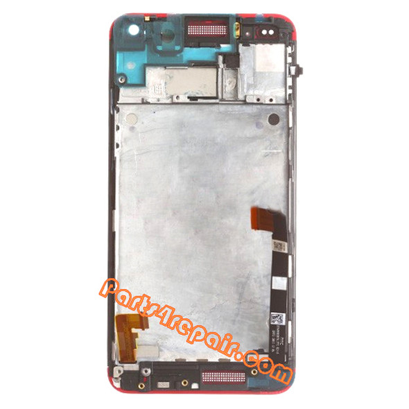 Complete Screen Assembly with Bezel for HTC One -Red