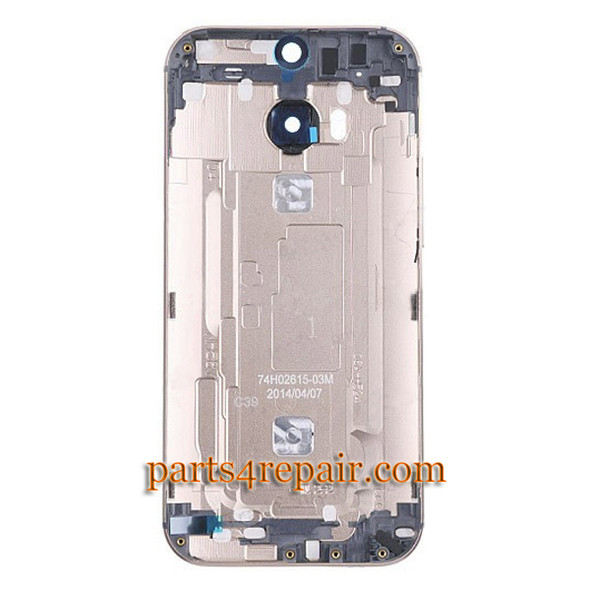 We can offer Back Cover with Side Keys for HTC One M8 -Gold