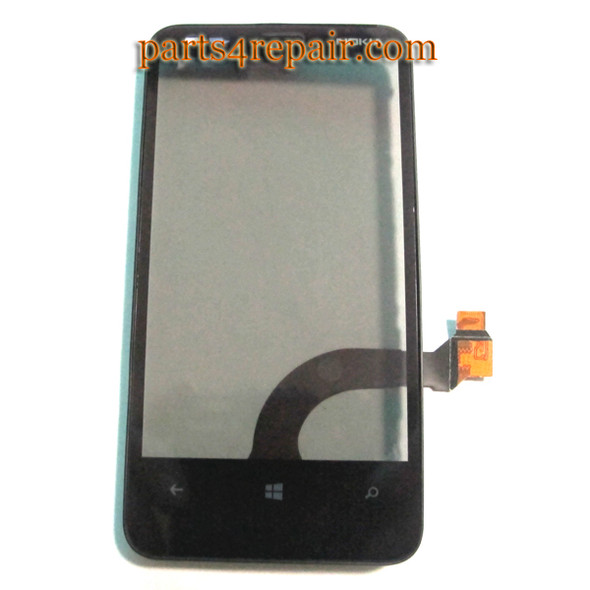 Touch Screen with Bezel OEM for Nokia Lumia 620 from www.parts4repair.com