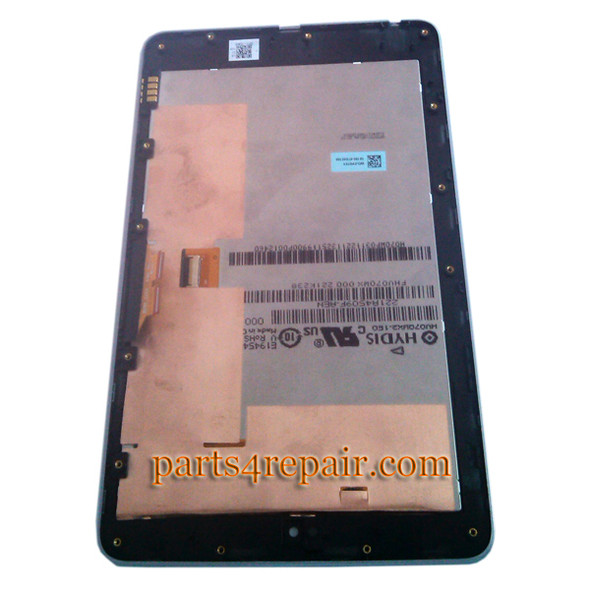 Complete Screen Assembly with Bezel for Asus Google Nexus 7 -Silver (Used)