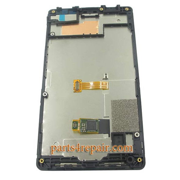 Complete Screen Assembly with Bezel for Nokia X2 Dual SIM -Black