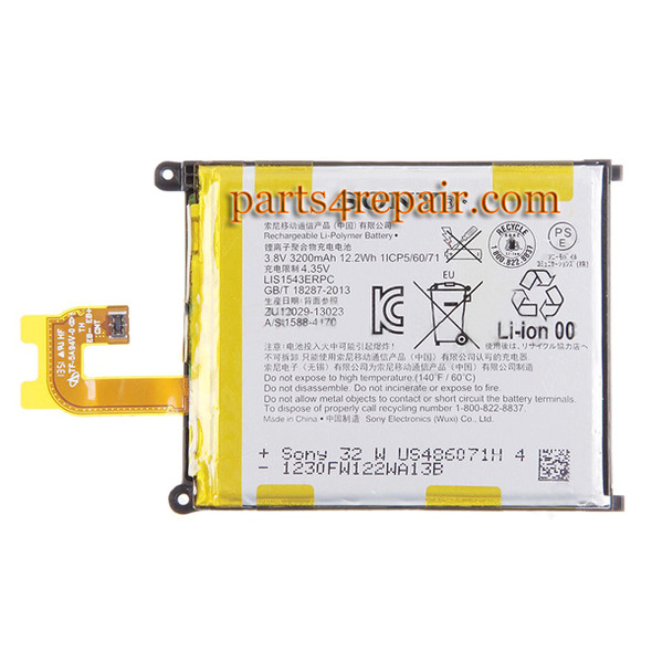 Built-in Battery 3200mAh for Sony Xperia Z2 from www.parts4repair.com