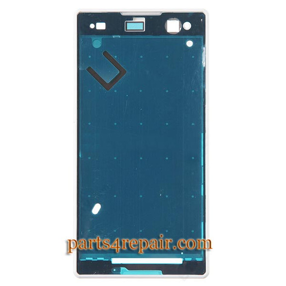 Front Housing Cover for Sony Xperia C3 S55 -White from www.parts4repair.com