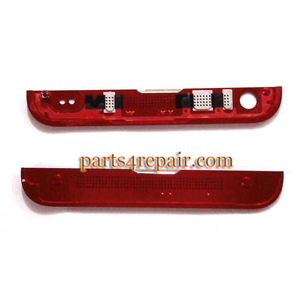 Top Cover & Bottom Cover for HTC One M7 -Red