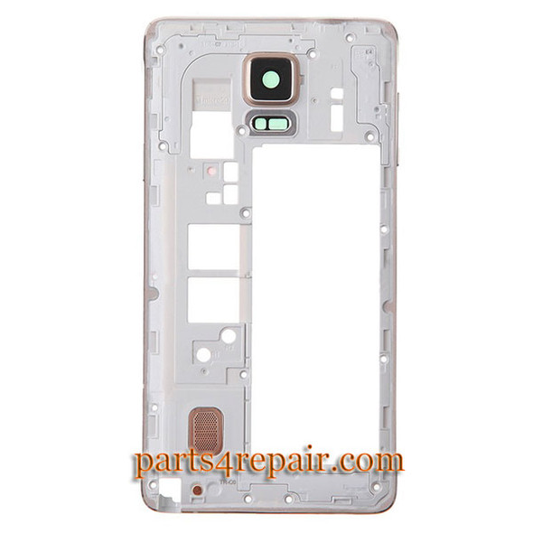 Middle Cover with Small parts for Samsung Galaxy Note 4 -Gold from www.parts4repair.com