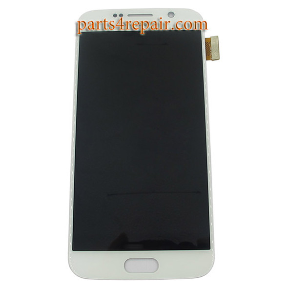 Complete Screen Assembly for Samsung Galaxy S6 -White from www.parts4repair.com