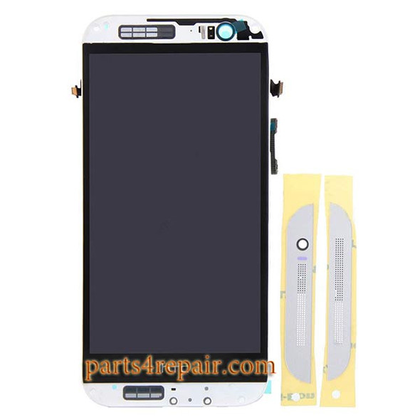 Complete Screen Assembly with Front Housing for HTC One M8 -Silver