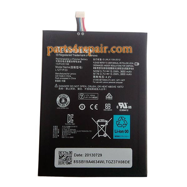 Built-in Battery for Lenovo Idea Tab A3000 from www.parts4repair.com