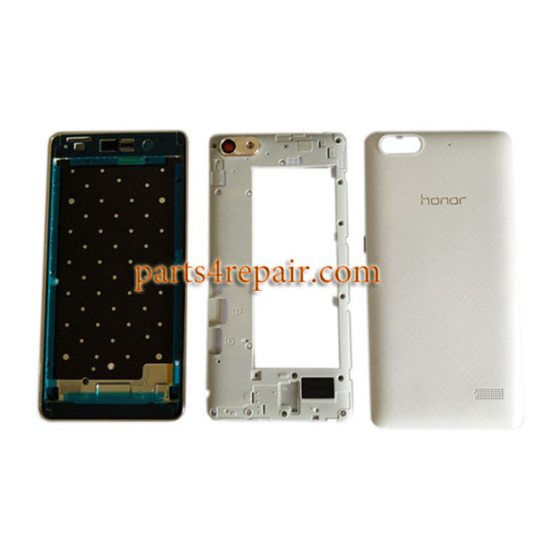 Full Housing Cover with Side Keys for Huawei Honor 4C -White