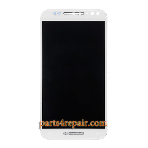 Complete Screen Assembly with Bezel White for Motorola X style 