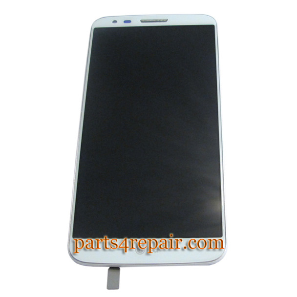 Complete Screen Assembly with Bezel for LG G2 D800 from www.parts4repair.com