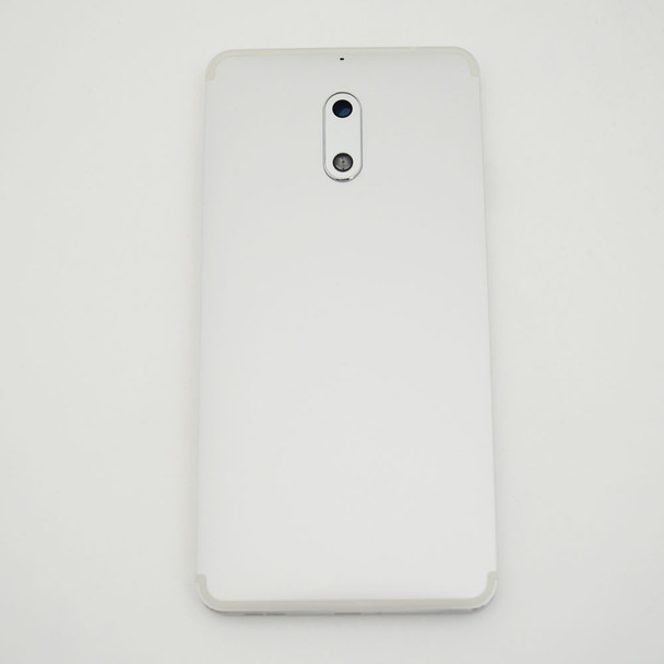 Nokia 6 Back Housing Cover with Side Keys -Silver
