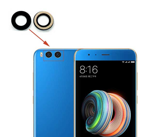 Xiaomi Mi Note 3 Camera Glass Lens with Adhesive from www.parts4repair.com