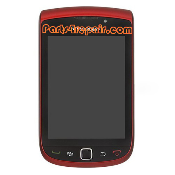 Complete Screen Assembly with Bezel for BlackBerry Torch 9800(002 Version) -Red