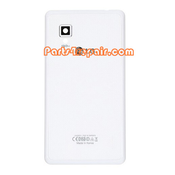 Back Cover for LG Optimus G E975 -White from www.parts4repair.com
