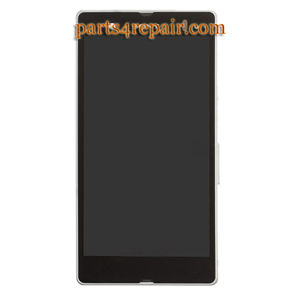 Complete Screen Assembly with Bezel for Sony Xperia Z L36H (Used) -White