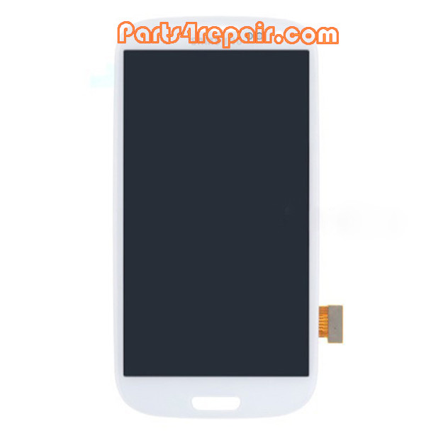 Complete Screen Assembly without Bezel OEM for Samsung I9300 Galaxy S III -White