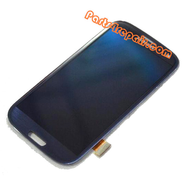 Complete Screen Assembly without Bezel OEM for Samsung I9300 Galaxy S III -Blue