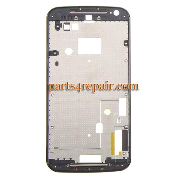 Front Housing Cover for Motorola Moto G2 -Black from www.parts4repair.com
